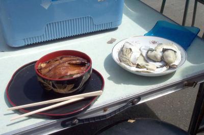 Steamed oysters